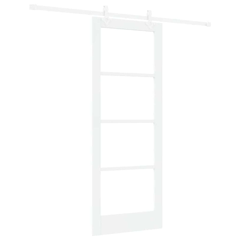 vidaXL Csúszóajtó Fehér 78 x 202 cm Fa és fém