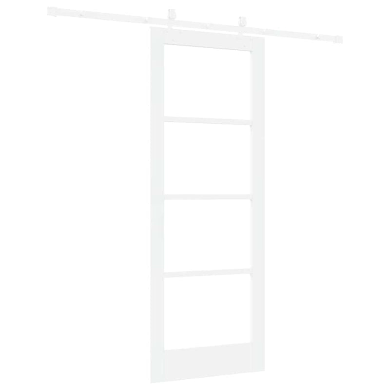 vidaXL Csúszóajtó Fehér 78 x 202 cm Fa és fém