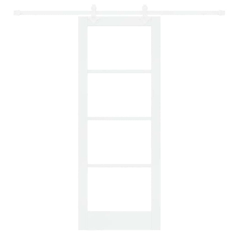 vidaXL Csúszóajtó Fehér 78 x 202 cm Fa és fém