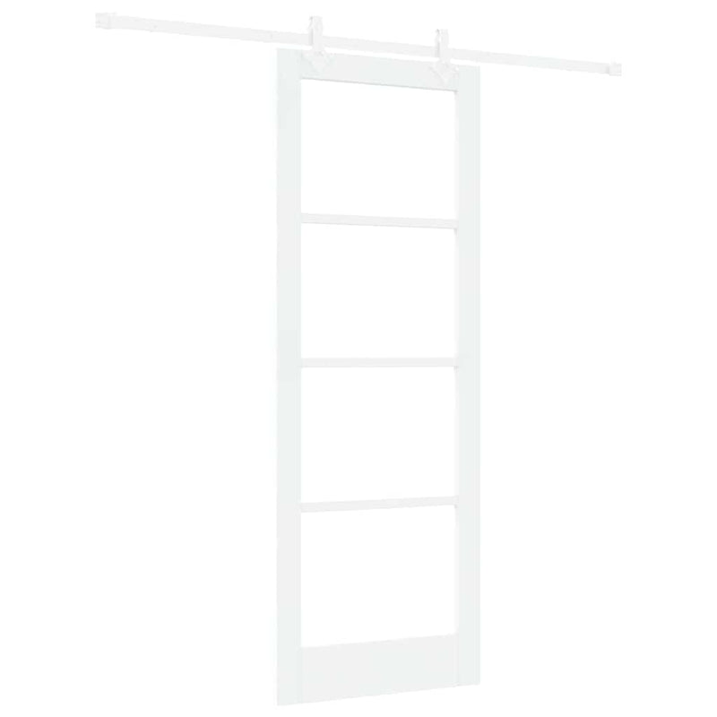 vidaXL Csúszóajtó Fehér 78 x 211 cm Fa és fém