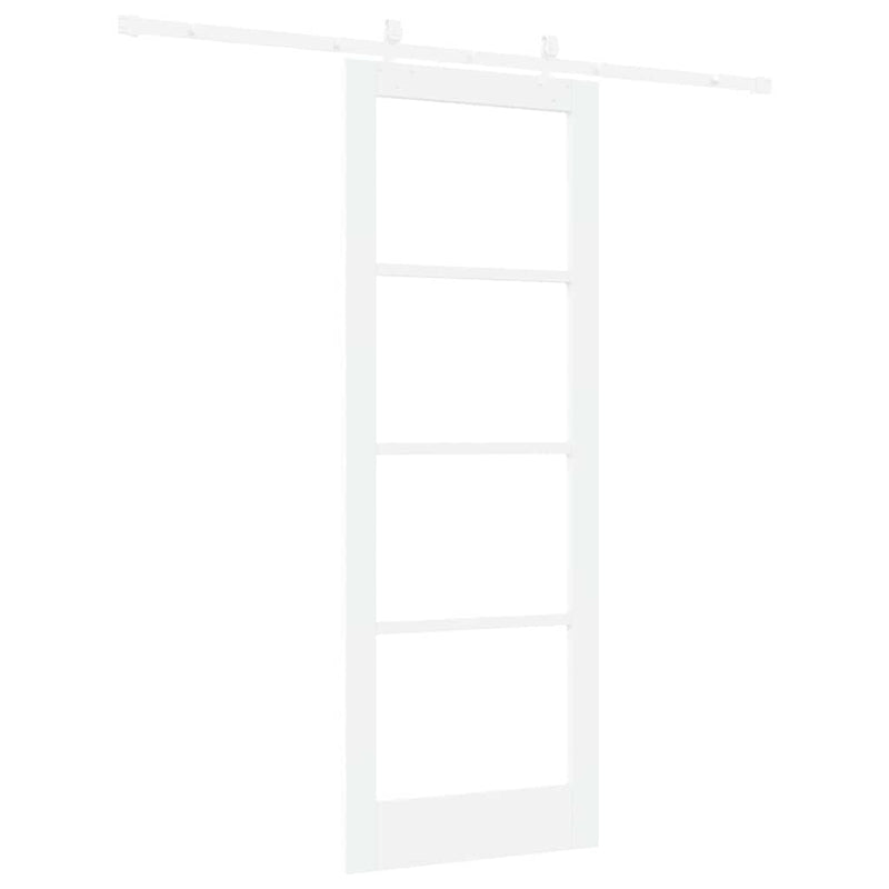 vidaXL Csúszóajtó Fehér 78 x 211 cm Fa és fém