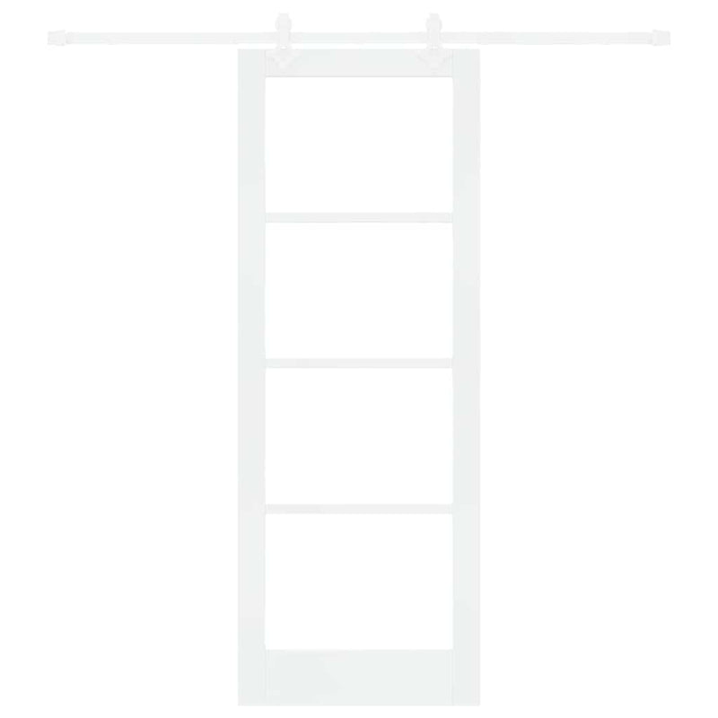 vidaXL Csúszóajtó Fehér 78 x 211 cm Fa és fém