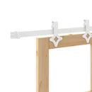 vidaXL Csúszó ajtó Természetes 78 x 232 cm Tömör fenyőfa és üveg