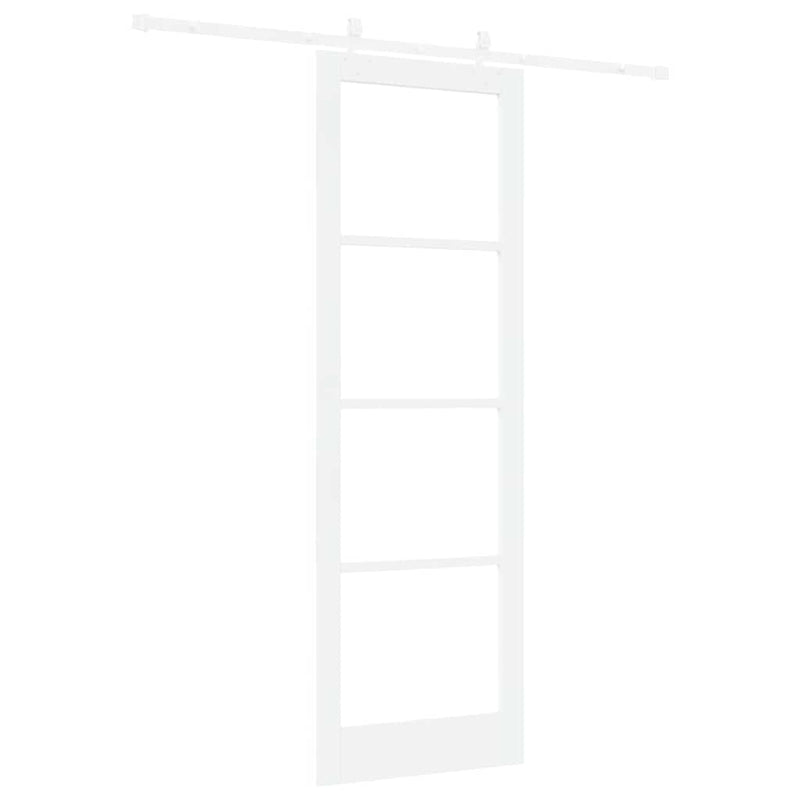 vidaXL Csúszóajtó Fehér 78 x 232 cm Fa és fém
