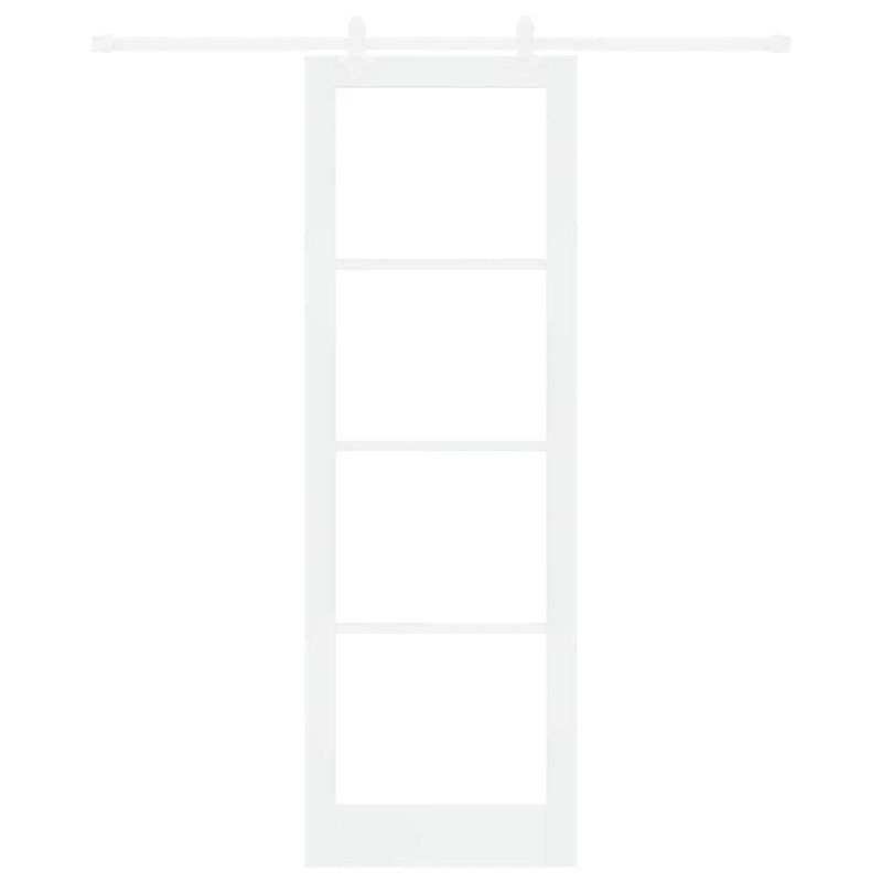 vidaXL Csúszóajtó Fehér 78 x 232 cm Fa és fém