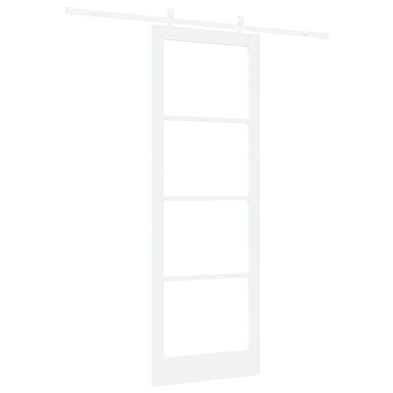 vidaXL Csúszóajtó Fehér 83 x 232 cm Fa és fém