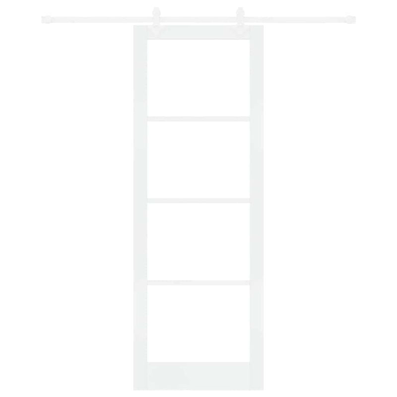 vidaXL Csúszóajtó Fehér 83 x 232 cm Fa és fém