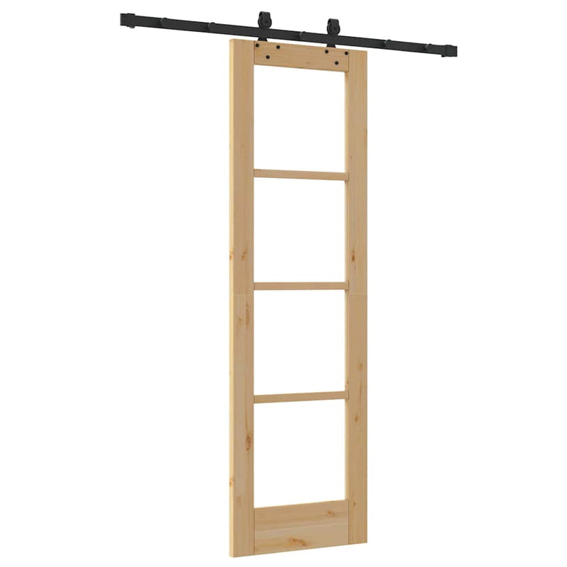 vidaXL Csúszóajtó Egyéb Barna 61 x 198.5 cm Fa és fém
