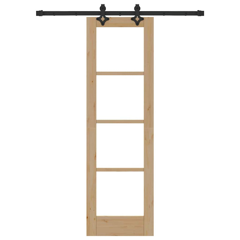 vidaXL Csúszóajtó Egyéb Barna 61 x 198.5 cm Fa és fém