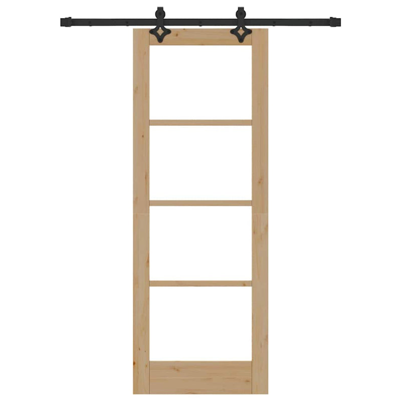 vidaXL Csúszóajtó Egyéb Barna 73.5 x 198.5 cm Fa és fém