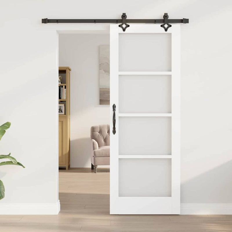 vidaXL Csúszóajtó Egyéb Fehér 73.5 x 198.5 cm Fa és fém