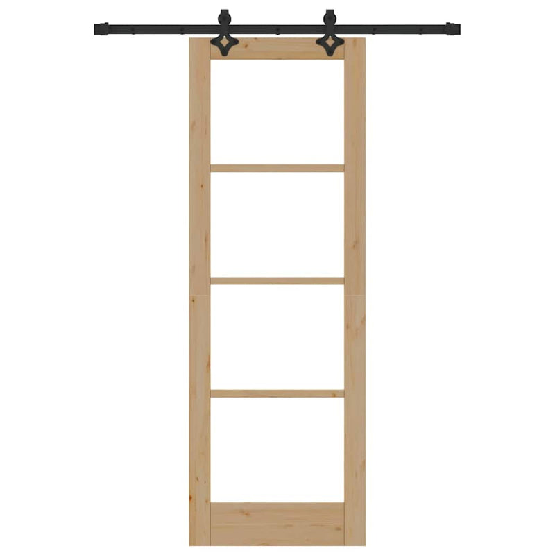 vidaXL Csúszóajtó Egyéb Barna 73.5 x 211 cm Fa és fém