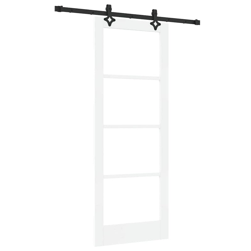 vidaXL Csúszóajtó Egyéb Fehér 78 x 202 cm Fa és fém