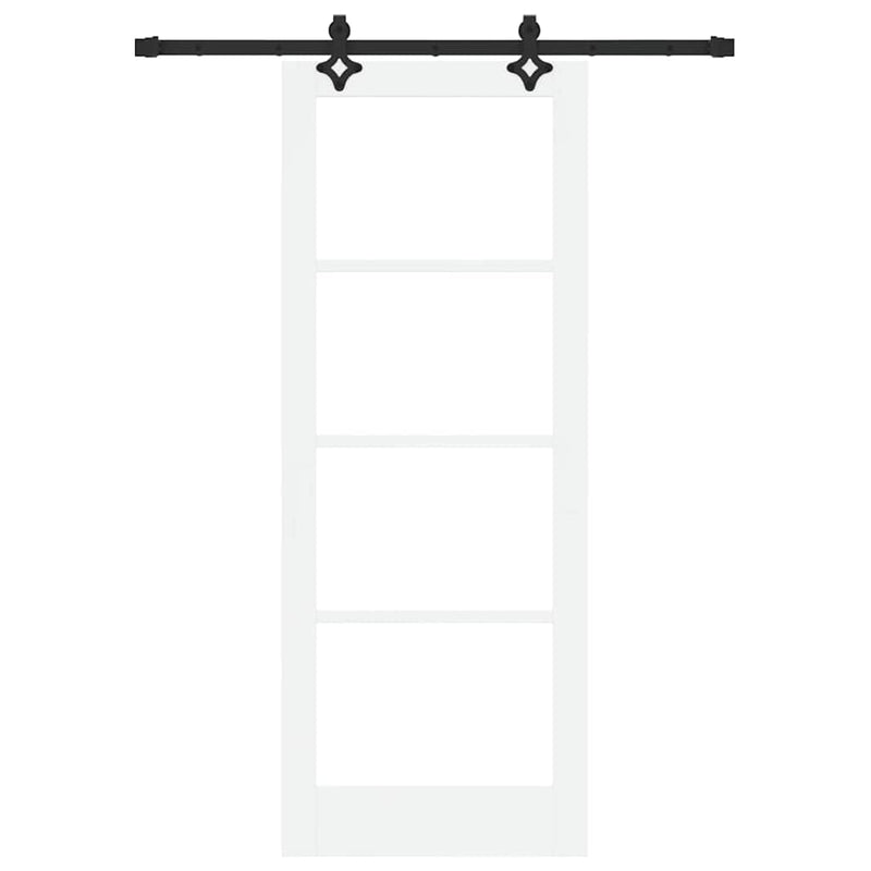 vidaXL Csúszóajtó Egyéb Fehér 78 x 202 cm Fa és fém
