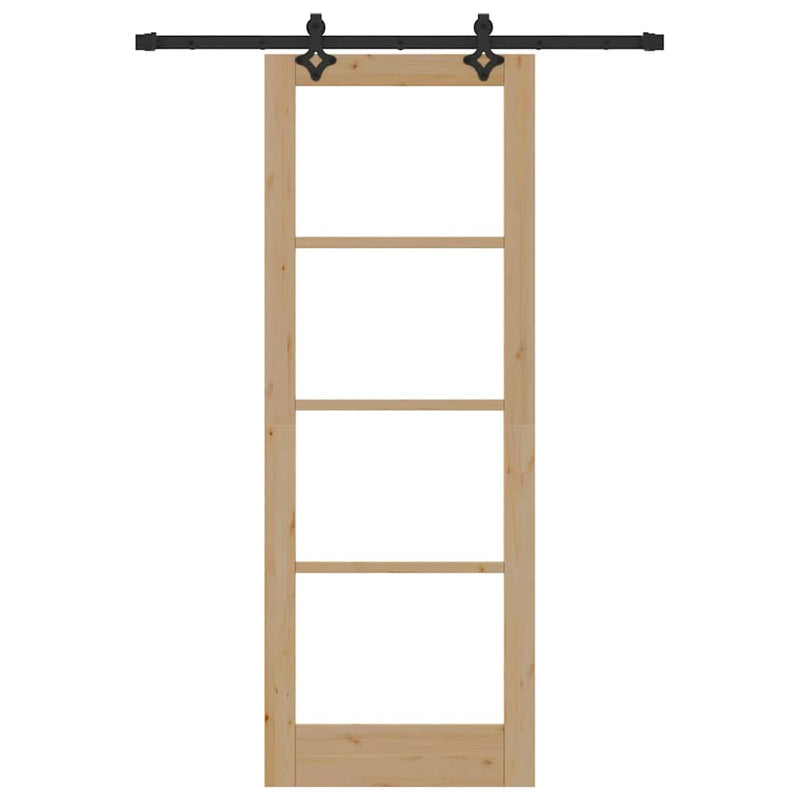 vidaXL Csúszóajtó Egyéb Barna 78 x 211 cm Fa és fém