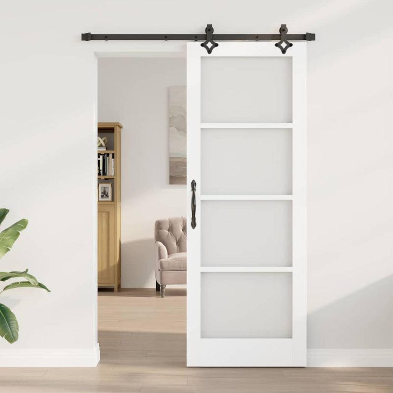vidaXL Csúszóajtó Egyéb Fehér 78 x 211 cm Fa és fém
