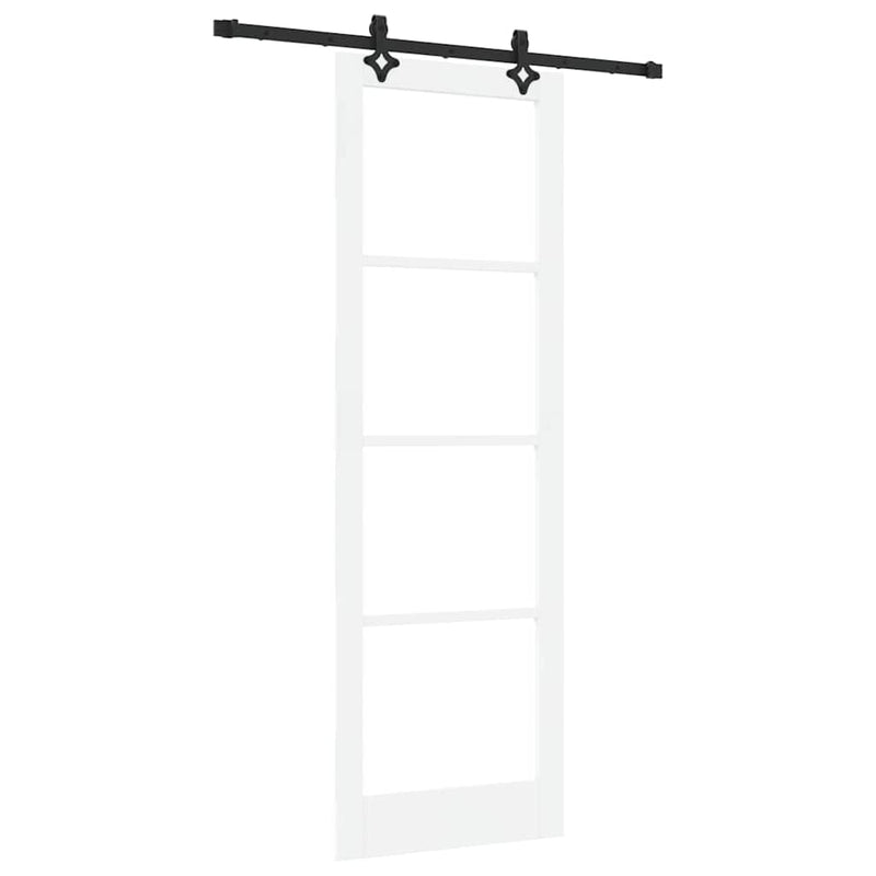 vidaXL Csúszóajtó Egyéb Fehér 78 x 232 cm Fa és fém
