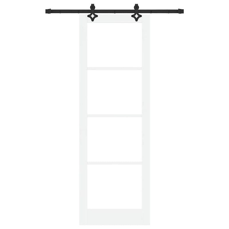 vidaXL Csúszóajtó Egyéb Fehér 78 x 232 cm Fa és fém