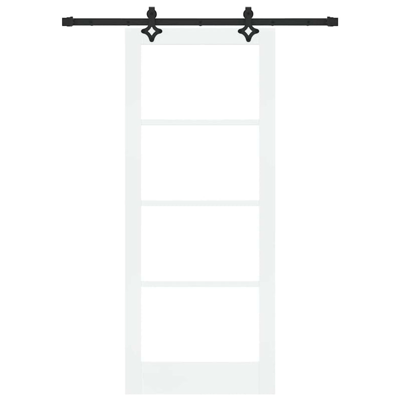 vidaXL Csúszóajtó Egyéb Fehér 83 x 202 cm Fa és fém