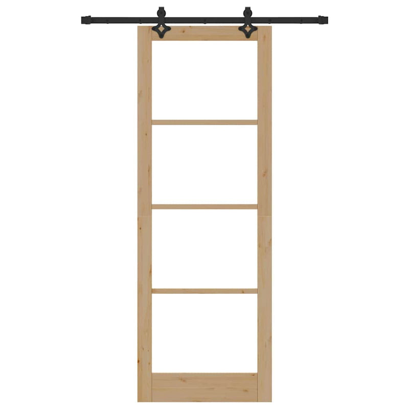 vidaXL Csúszóajtó Egyéb Barna 83 x 232 cm Fa és fém