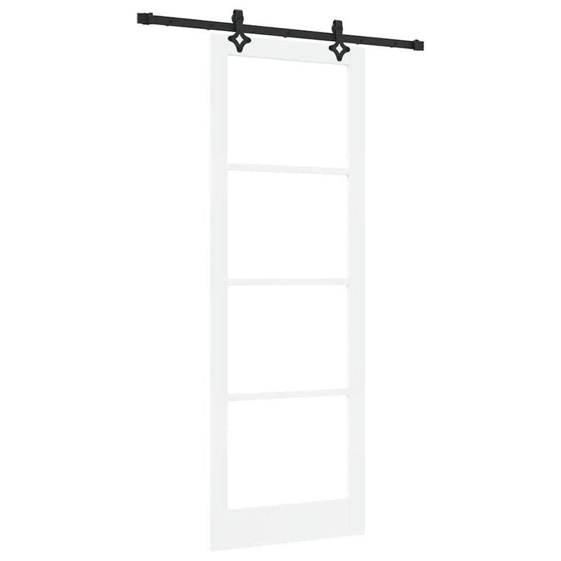 vidaXL Csúszóajtó Egyéb Fehér 83 x 232 cm Fa és fém