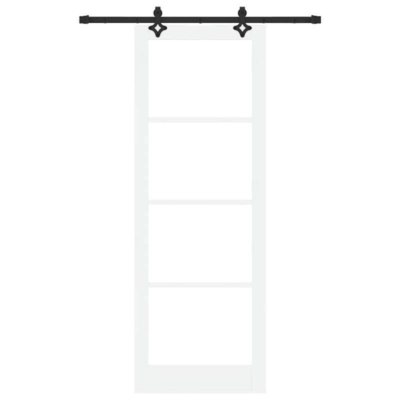 vidaXL Csúszóajtó Egyéb Fehér 83 x 232 cm Fa és fém