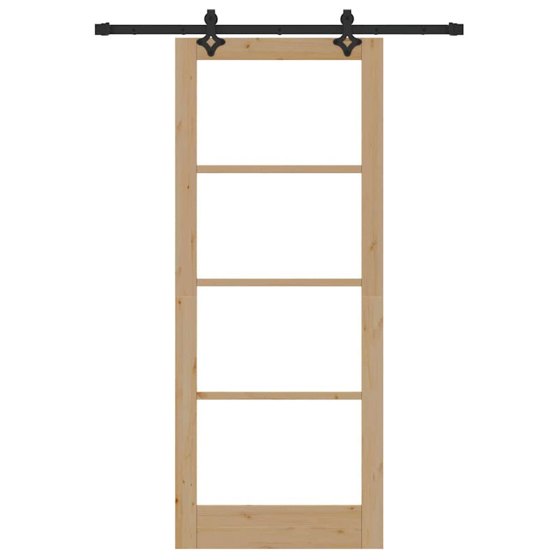 vidaXL Csúszóajtó Egyéb Barna 86 x 211 cm Fa és fém