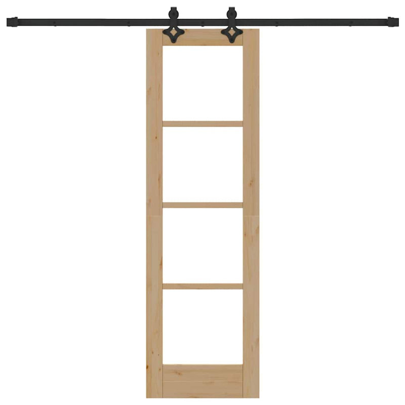 vidaXL Csúszóajtó Egyéb Barna 61 x 198.5 cm Fa és fém