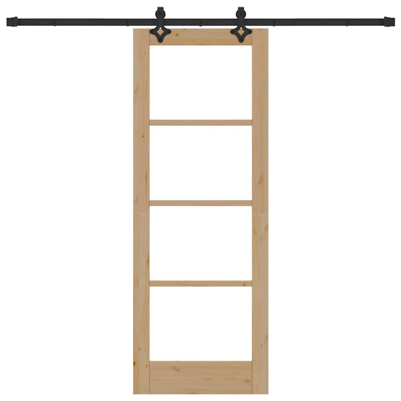 vidaXL Csúszóajtó Egyéb Barna 73.5 x 198.5 cm Fa és fém