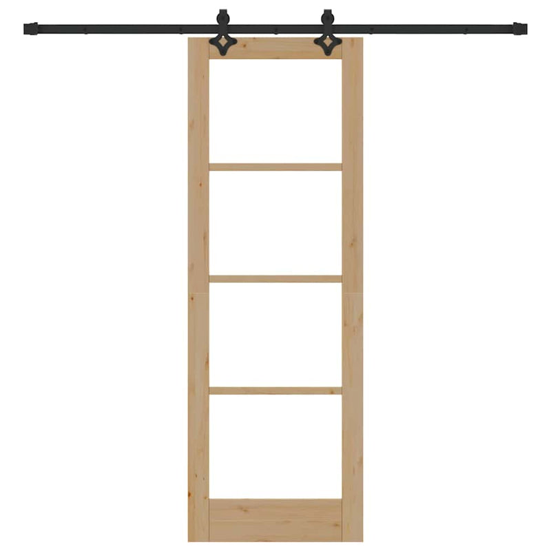 vidaXL Csúszóajtó Egyéb Barna 73.5 x 211 cm Fa és fém