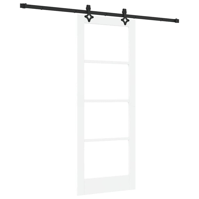 vidaXL Csúszóajtó Egyéb Fehér 78 x 202 cm Fa és fém