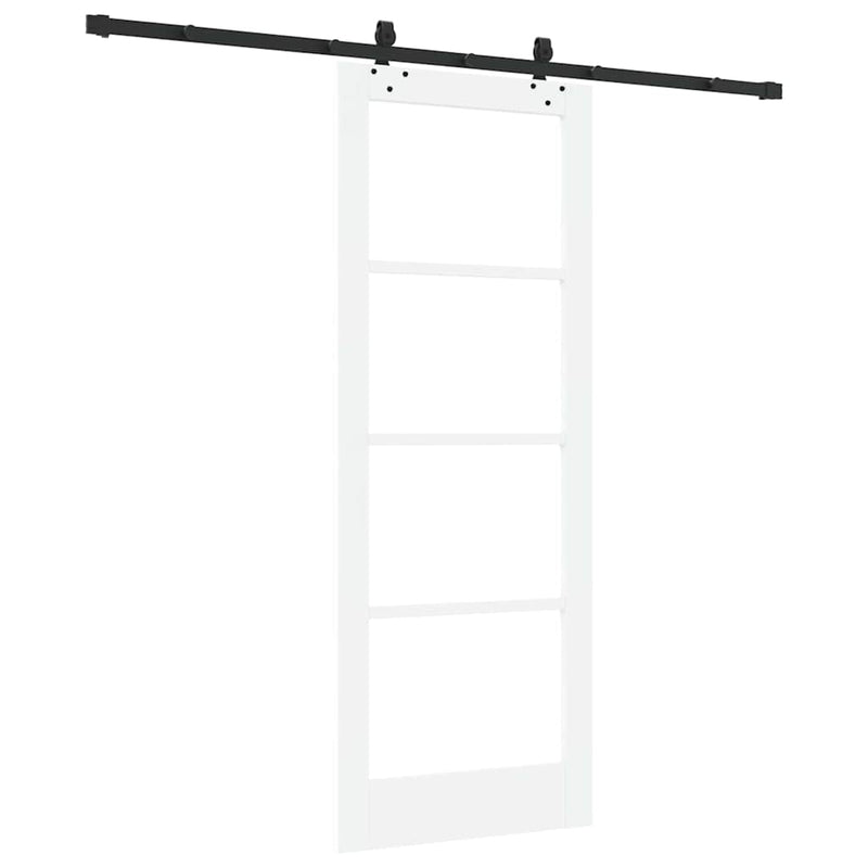 vidaXL Csúszóajtó Egyéb Fehér 78 x 202 cm Fa és fém