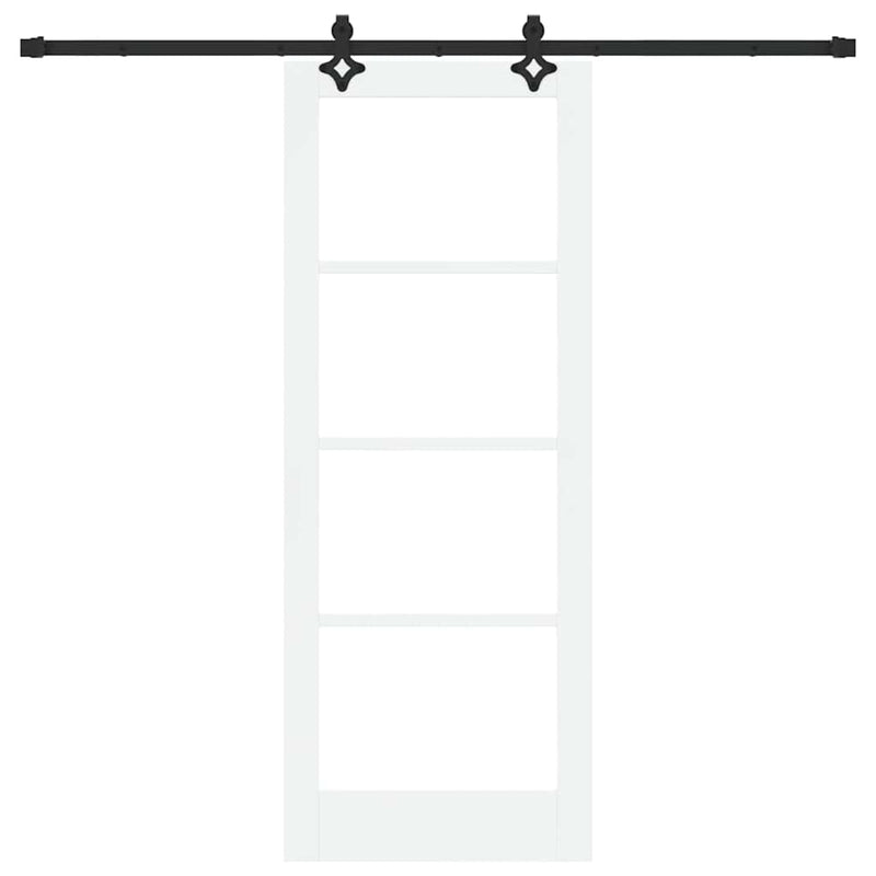 vidaXL Csúszóajtó Egyéb Fehér 78 x 202 cm Fa és fém