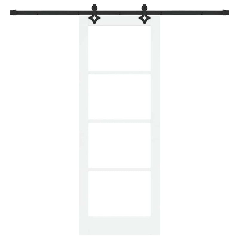 vidaXL Csúszóajtó Egyéb Fehér 78 x 211 cm Fa és fém