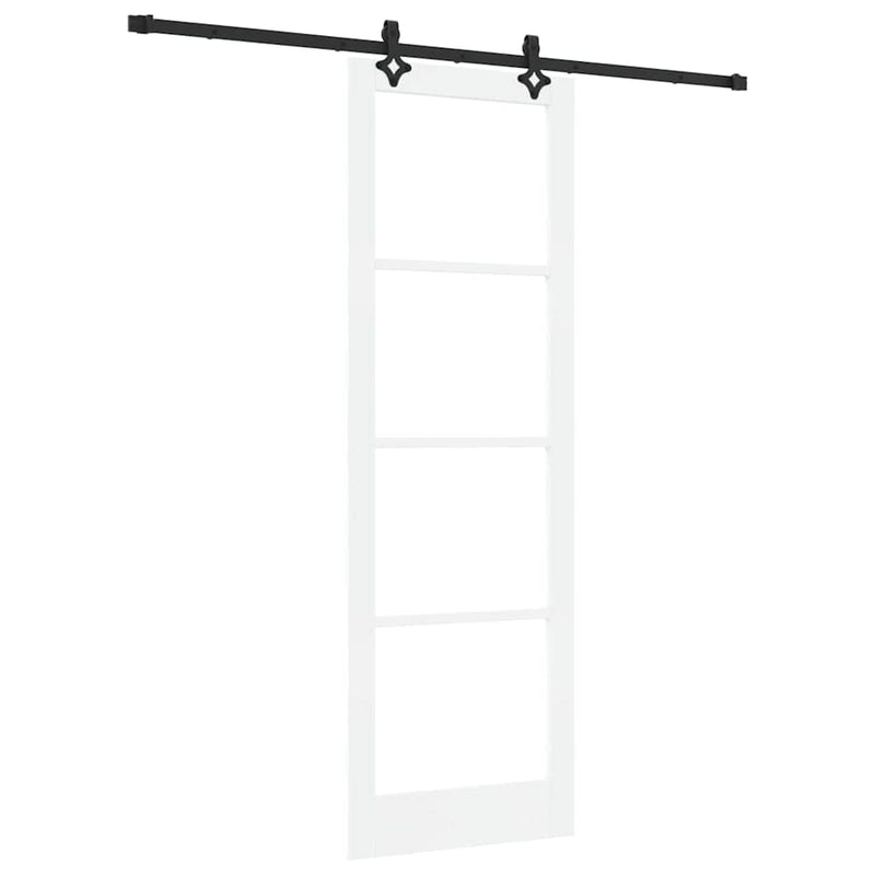vidaXL Csúszóajtó Egyéb Fehér 78 x 232 cm Fa és fém