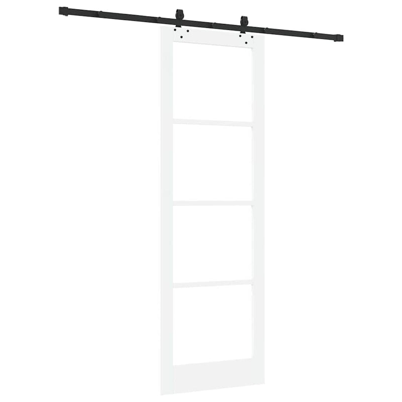 vidaXL Csúszóajtó Egyéb Fehér 78 x 232 cm Fa és fém