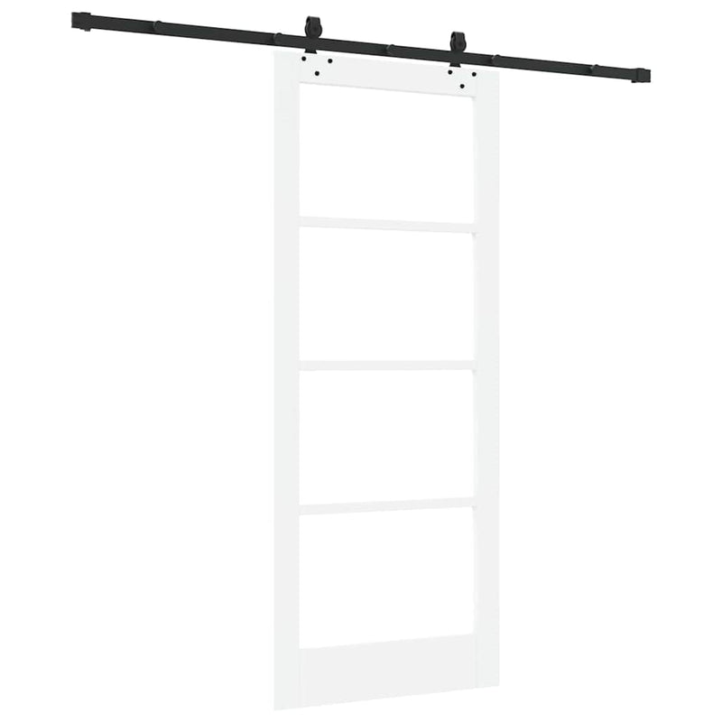 vidaXL Csúszóajtó Egyéb Fehér 83 x 202 cm Fa és fém