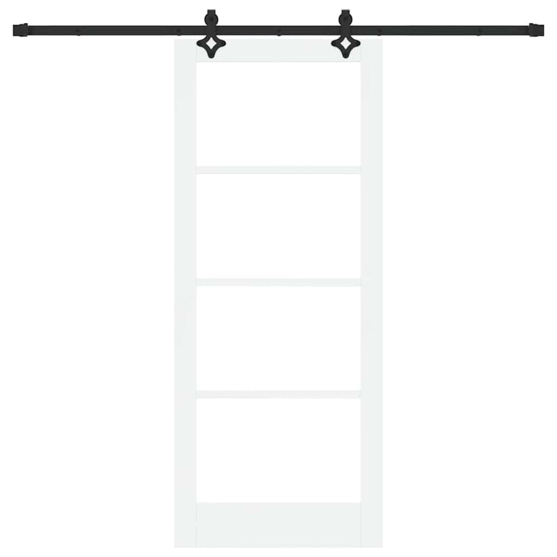vidaXL Csúszóajtó Egyéb Fehér 83 x 202 cm Fa és fém