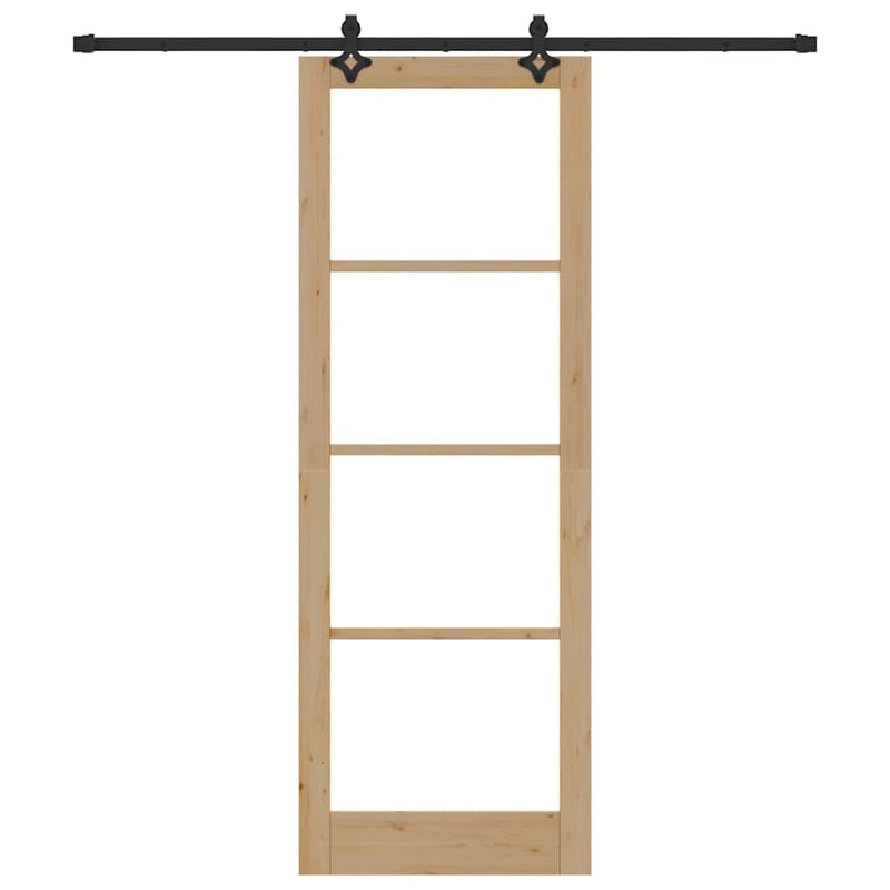 vidaXL Csúszóajtó Egyéb Barna 83 x 232 cm Fa és fém
