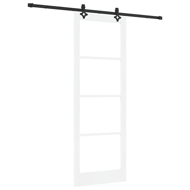 vidaXL Csúszóajtó Egyéb Fehér 83 x 232 cm Fa és fém