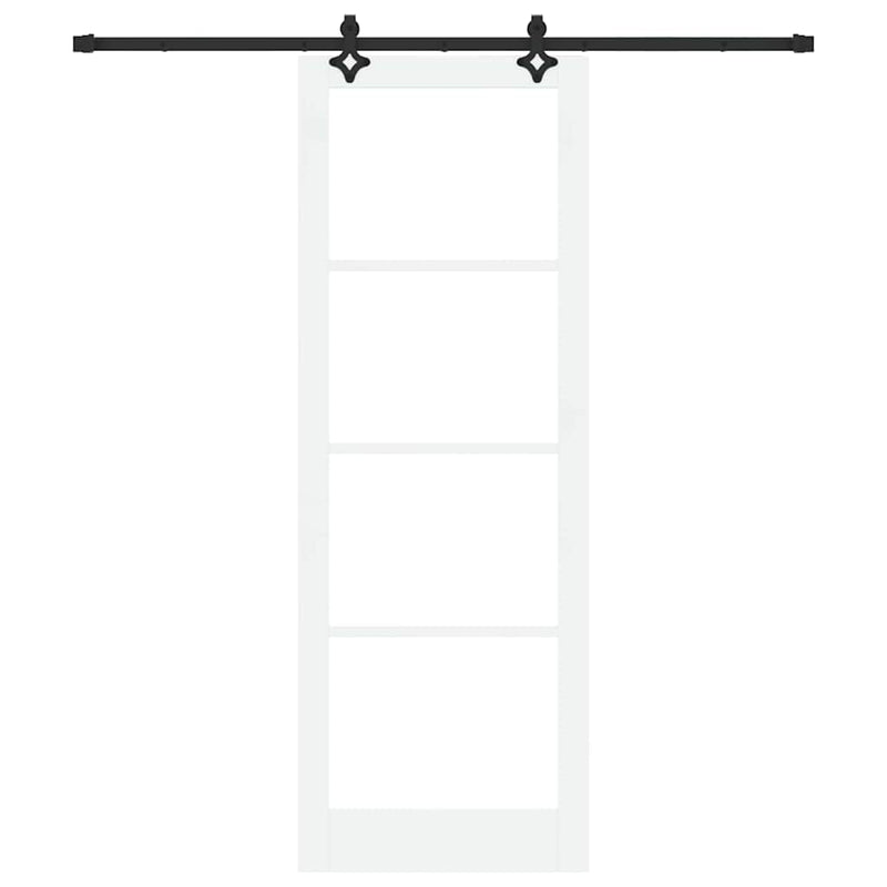 vidaXL Csúszóajtó Egyéb Fehér 83 x 232 cm Fa és fém