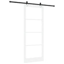 vidaXL Csúszó ajtó Fehér 93 x 232 cm Tömör fenyőfa és üveg