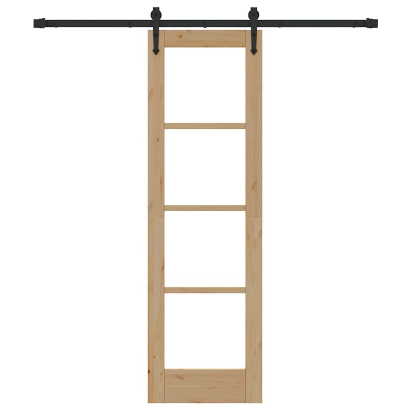 vidaXL Egyszerű Csúszó Ajtó Barna 61 x 198.5 cm Fa és fém