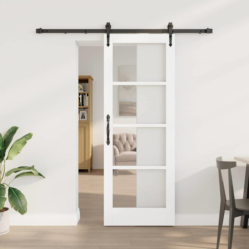 vidaXL Egyszerű Csúszó Ajtó Fehér 73.5 x 198.5 cm Fa és fém
