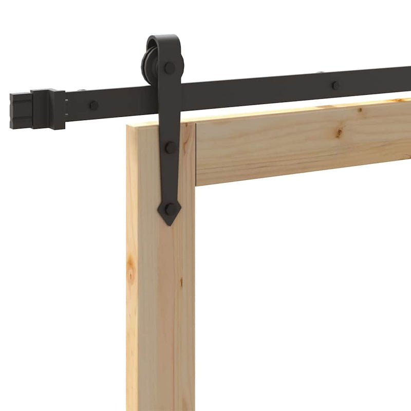 vidaXL Egyszerű Csúszó Ajtó Barna 73.5 x 211 cm Fa és fém