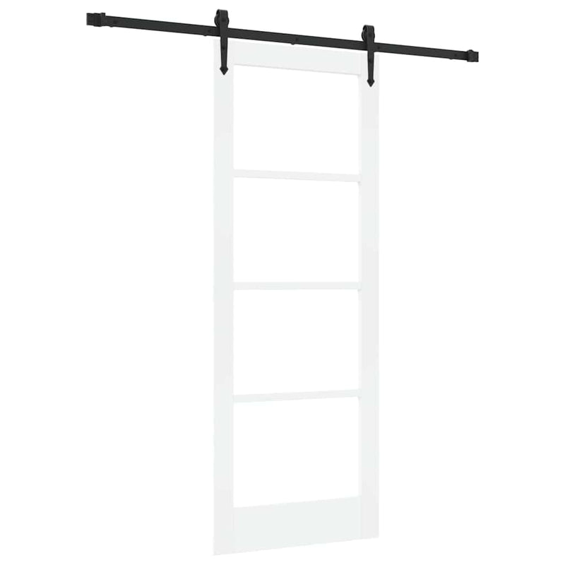 vidaXL Egyszerű Csúszó Ajtó Fehér 78 x 202 cm Fa és fém