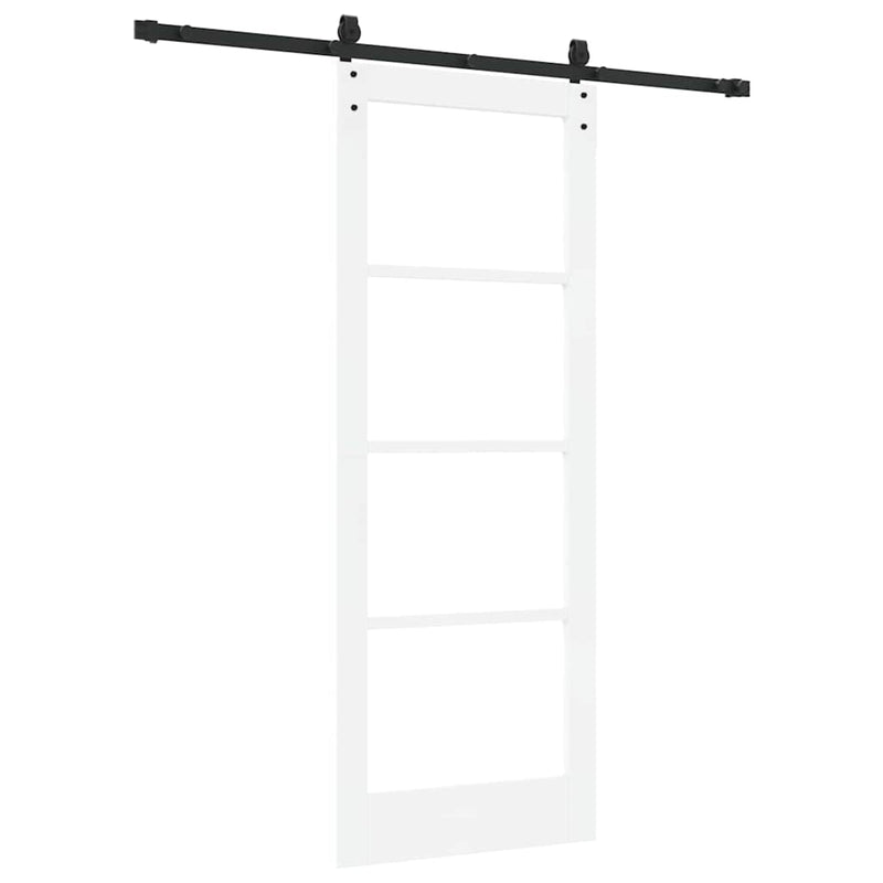 vidaXL Egyszerű Csúszó Ajtó Fehér 78 x 202 cm Fa és fém
