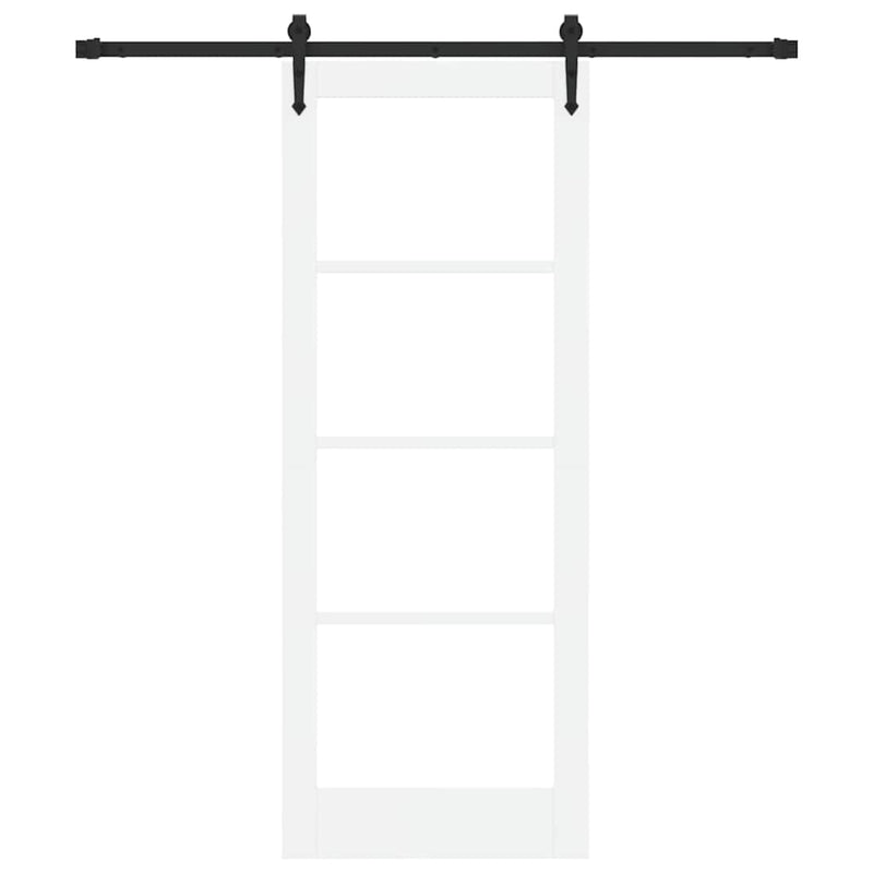 vidaXL Egyszerű Csúszó Ajtó Fehér 78 x 202 cm Fa és fém