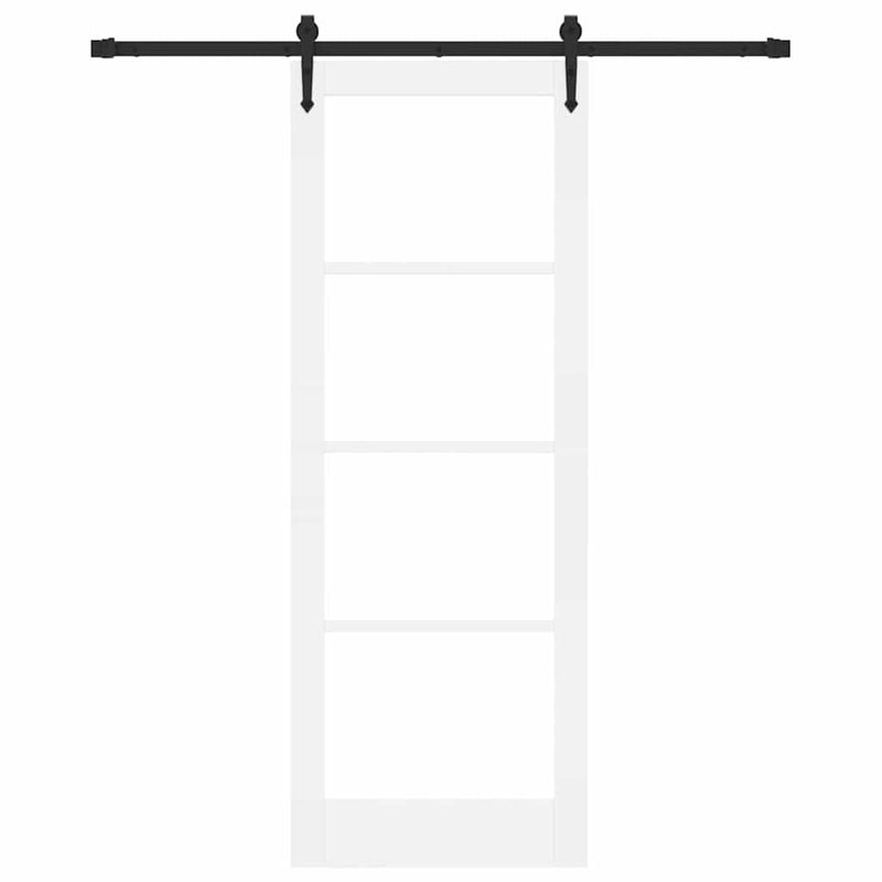 vidaXL Egyszerű Csúszó Ajtó Fehér 78 x 211 cm Fa és fém