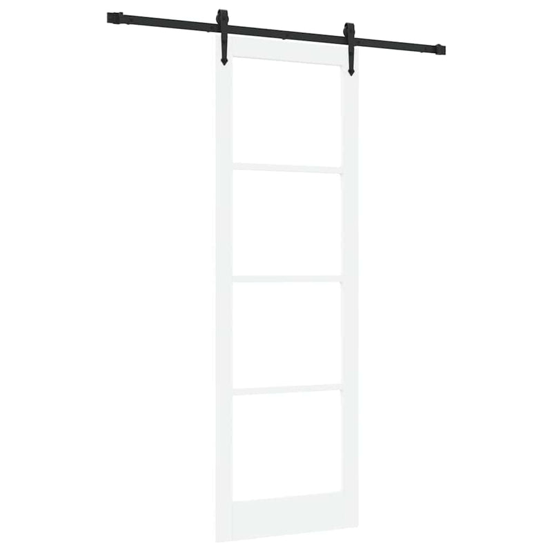 vidaXL Egyszerű Csúszó Ajtó Fehér 78 x 232 cm Fa és fém